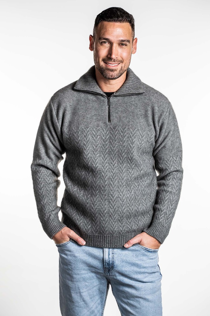 Koru Merino Possum Zip Collar Jumper image 0